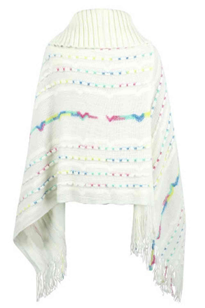 Stilla | Ærme Frynsedetalje Poncho