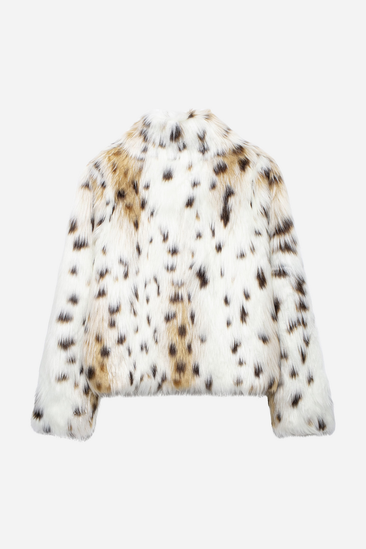 Stilla | Leopardmønster Faux Fur Jakke