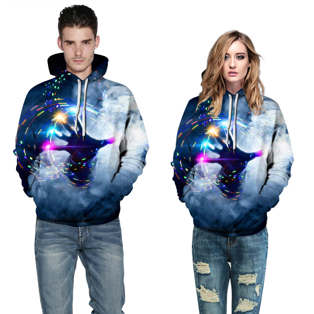 Dame hættesweatshirt med kunstnerisk blodsprøjtedesign og originalt logo Stilla