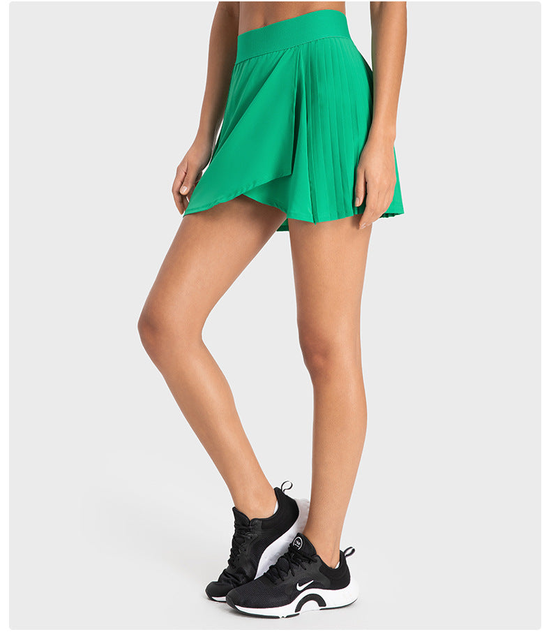 Stilla | Cooled Tennis Skort Plisseret, Krydset Foran, Indbyggede Shorts