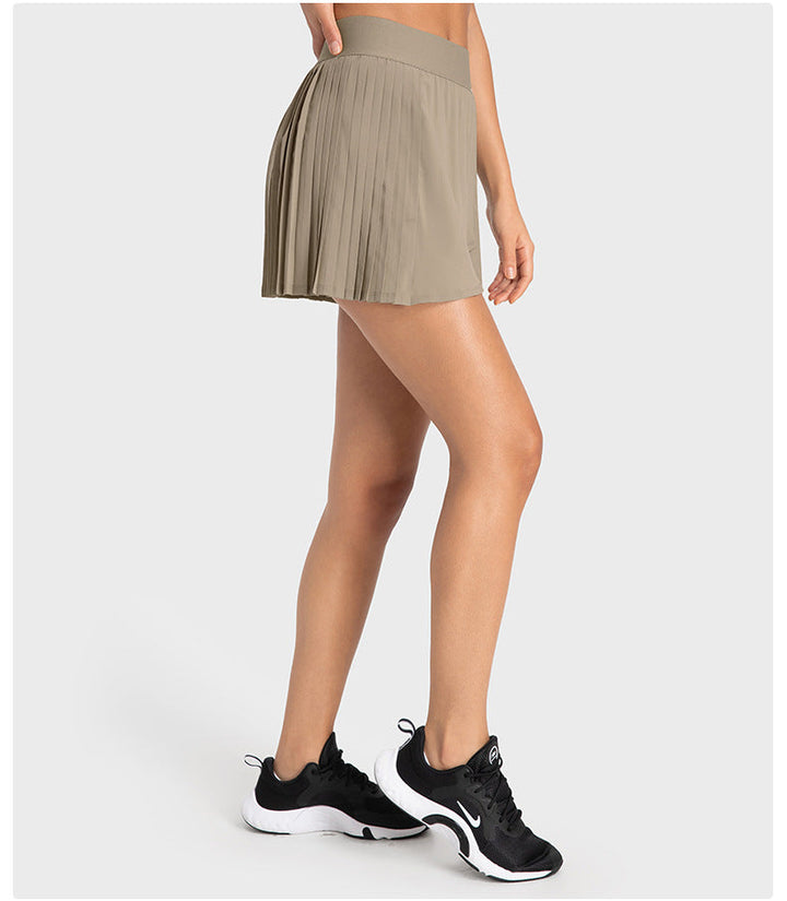 Stilla | Cooled Tennis Skort Plisseret, Krydset Foran, Indbyggede Shorts