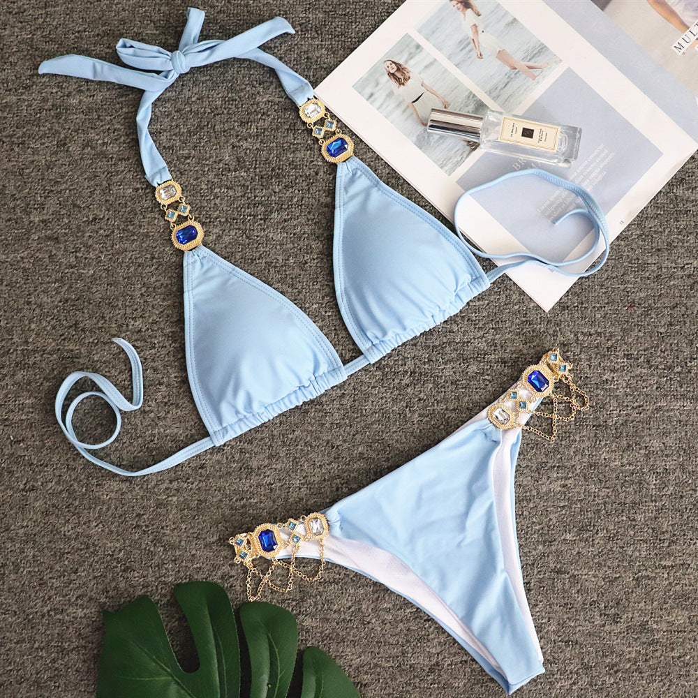 Dame Chic Hals-Top Bikini Sæt Stilla