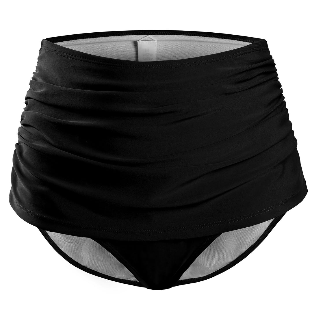 Dame Ruffle Shorts Badedragt med figurskabende design og høj talje Stilla