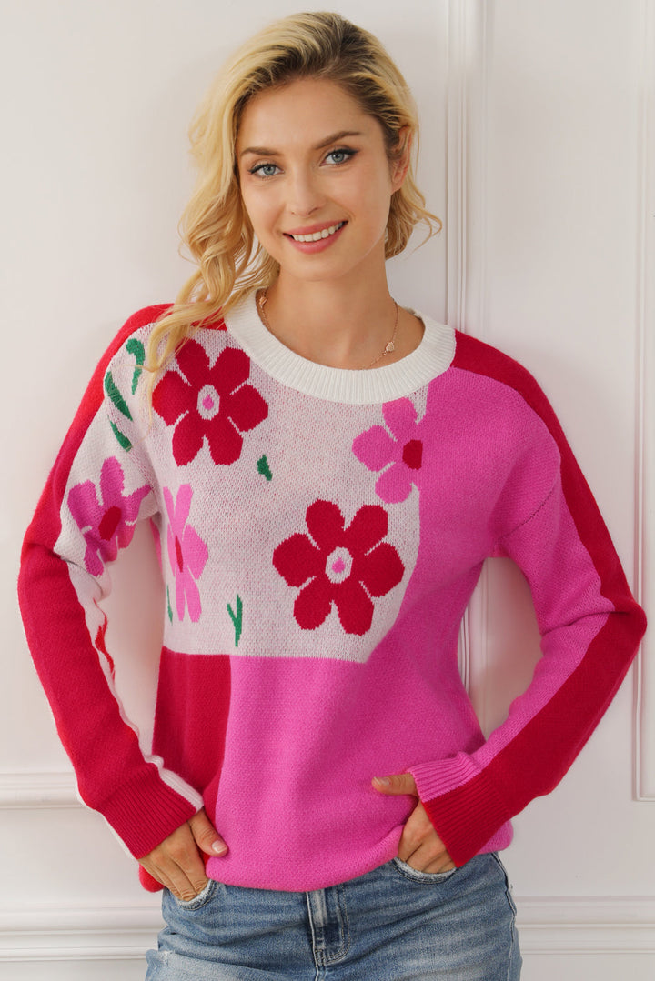 Stilla | Rund Hals Faldet Skulder Sweater