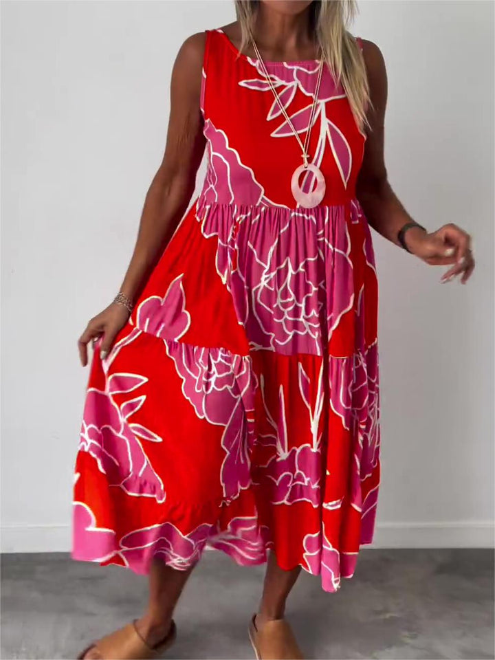 Stilla | Stilfuld Blomstret Print Kjole