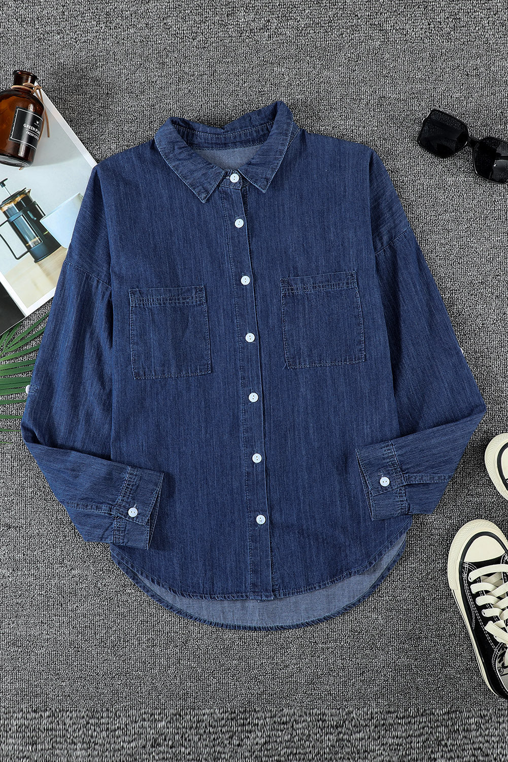 Stilla | Knap-op Krave Denim Top