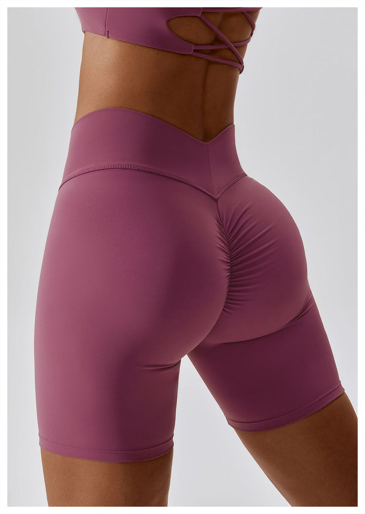 Stilla | Waist Nude Feel Tight Yoga Shorts Kvinder Hip Lift Slim Fit Fitness Og Løb Sports Shorts