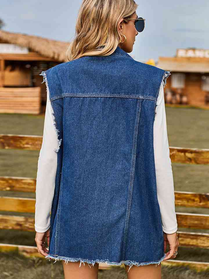 Stilla | Ærmeløs Denimjakke