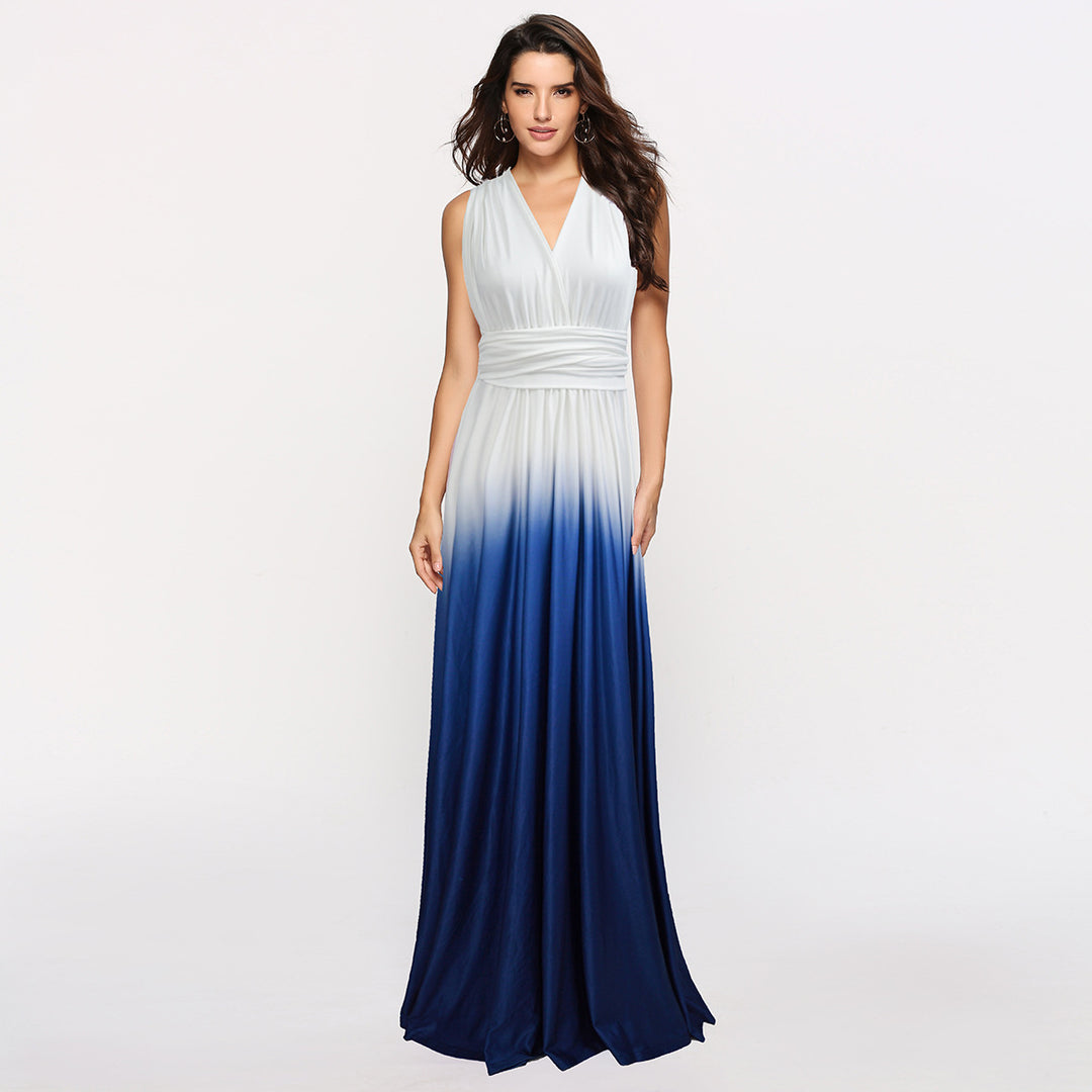 Dame Elegante Ombre Maxikjole Stilla