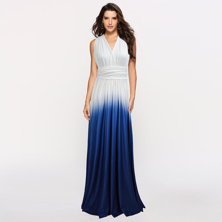 Dame Elegante Ombre Maxikjole Stilla