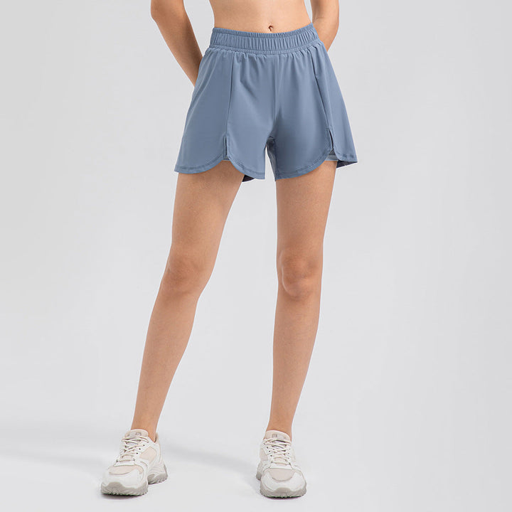 Stilla | Loose Fit Yoga Shorts Åndbar Dobbel Lag, Hurtig Tørr Høj Talje Løbe Træningsbukser