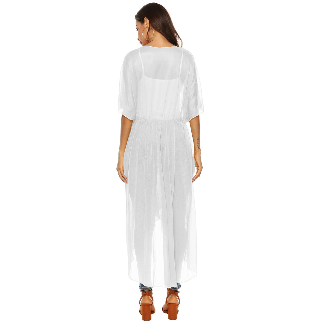 Dame elegant, gennemsigtig strandkimono Skovae