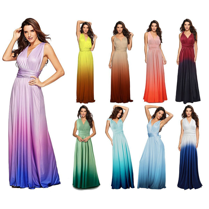 Dame Elegante Ombre Maxikjole Stilla