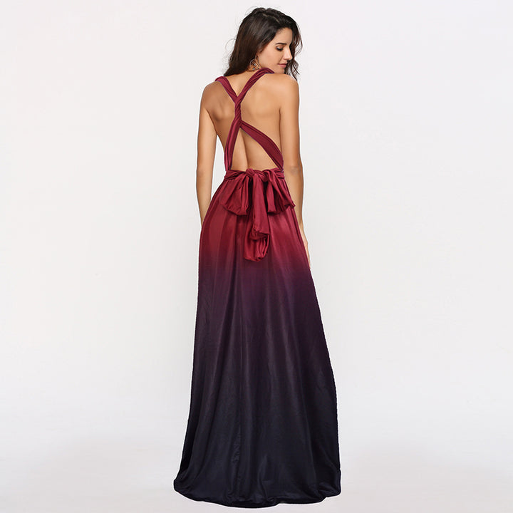 Dame Elegante Ombre Maxikjole Stilla