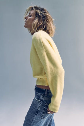 Stilla | Kvinder Tøj Ensfarvet Langærmet Blød Pullover Sweater