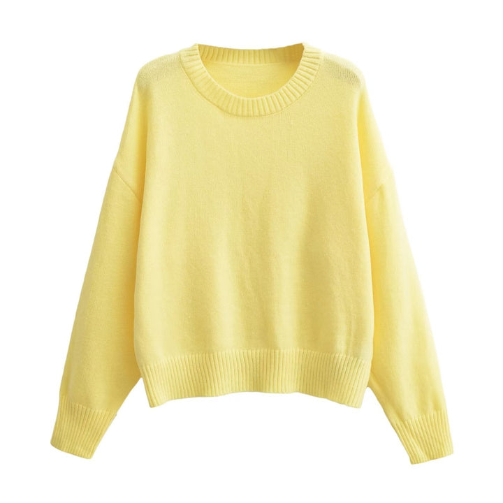Stilla | Kvinder Tøj Ensfarvet Langærmet Blød Pullover Sweater
