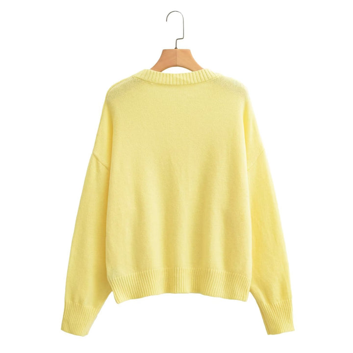 Stilla | Kvinder Tøj Ensfarvet Langærmet Blød Pullover Sweater