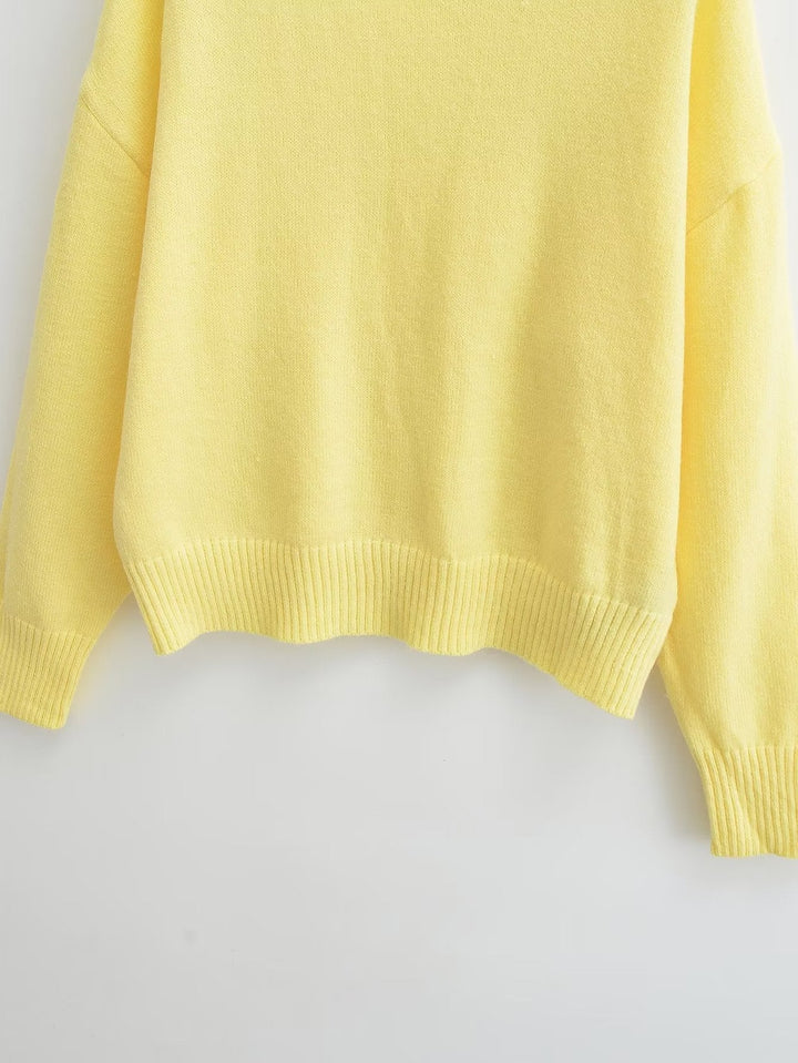 Stilla | Kvinder Tøj Ensfarvet Langærmet Blød Pullover Sweater
