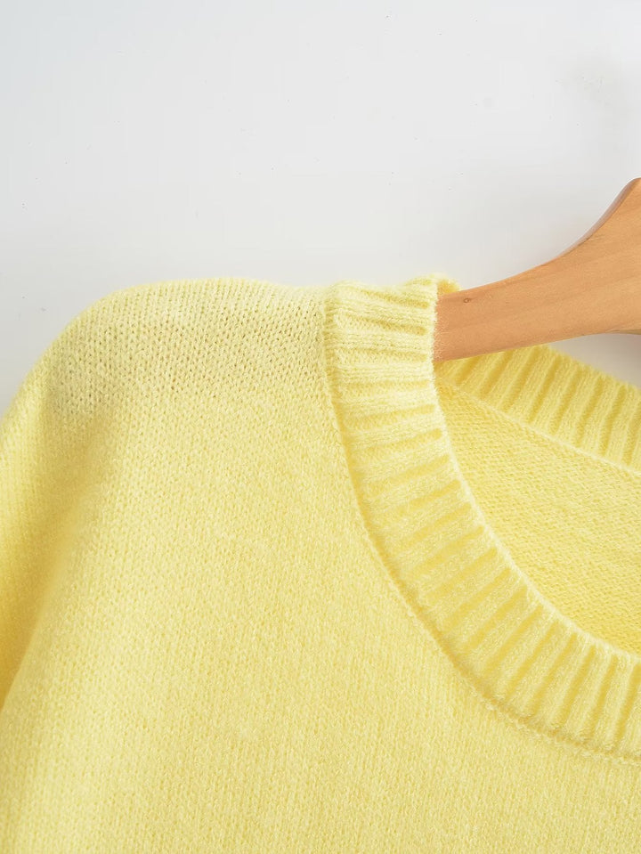Stilla | Kvinder Tøj Ensfarvet Langærmet Blød Pullover Sweater