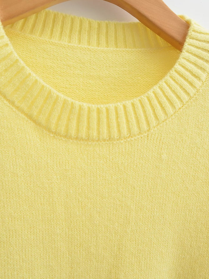 Stilla | Kvinder Tøj Ensfarvet Langærmet Blød Pullover Sweater