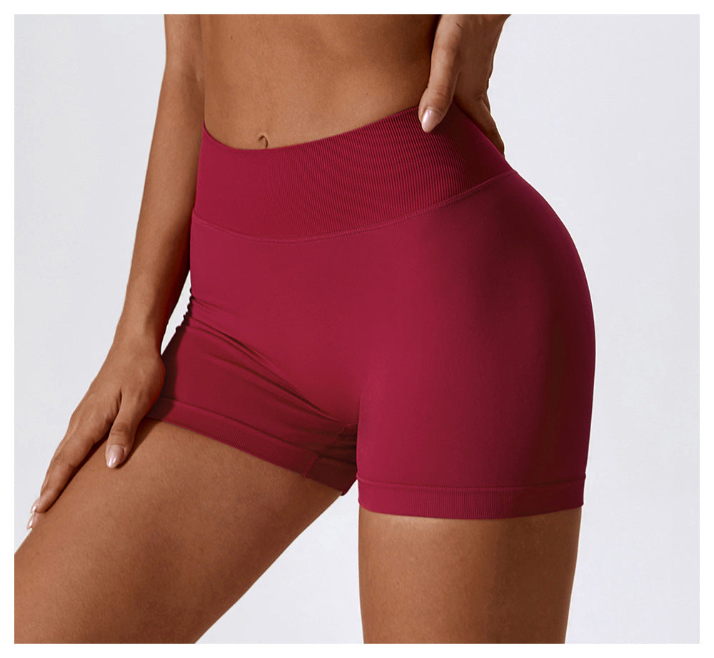 Stilla | Høj Talje Yoga Shorts Mave Kontraherende Hip Raise Fitness Bukser