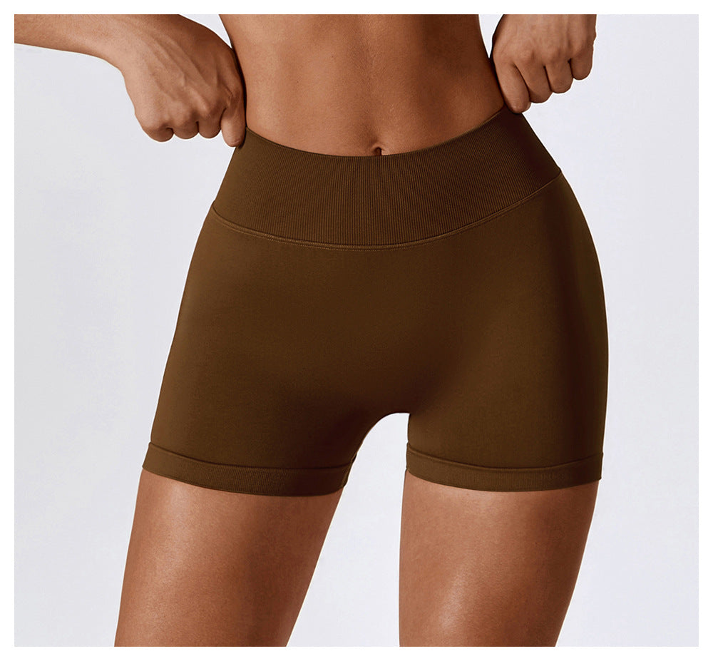 Stilla | Høj Talje Yoga Shorts Mave Kontraherende Hip Raise Fitness Bukser