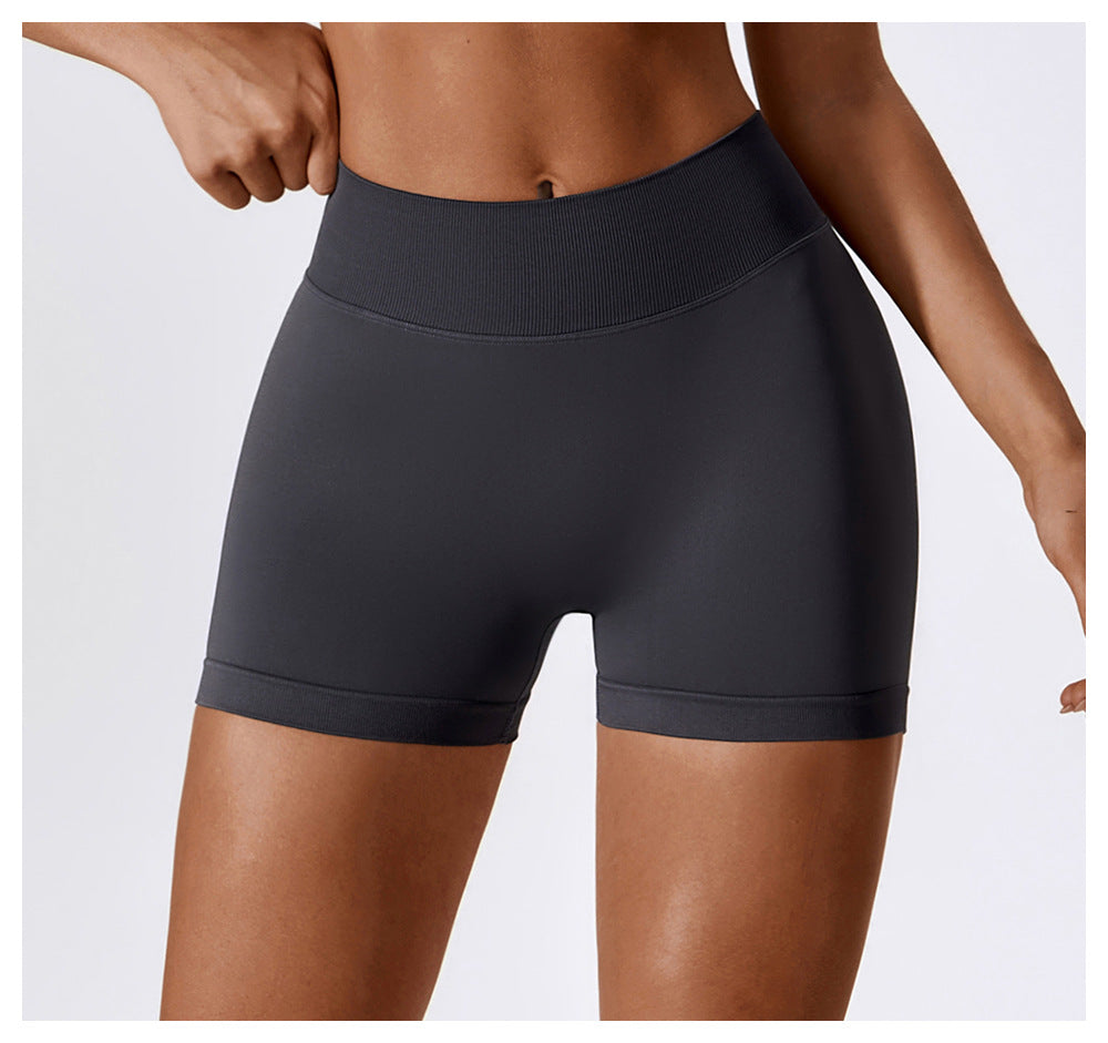 Stilla | Høj Talje Yoga Shorts Mave Kontraherende Hip Raise Fitness Bukser