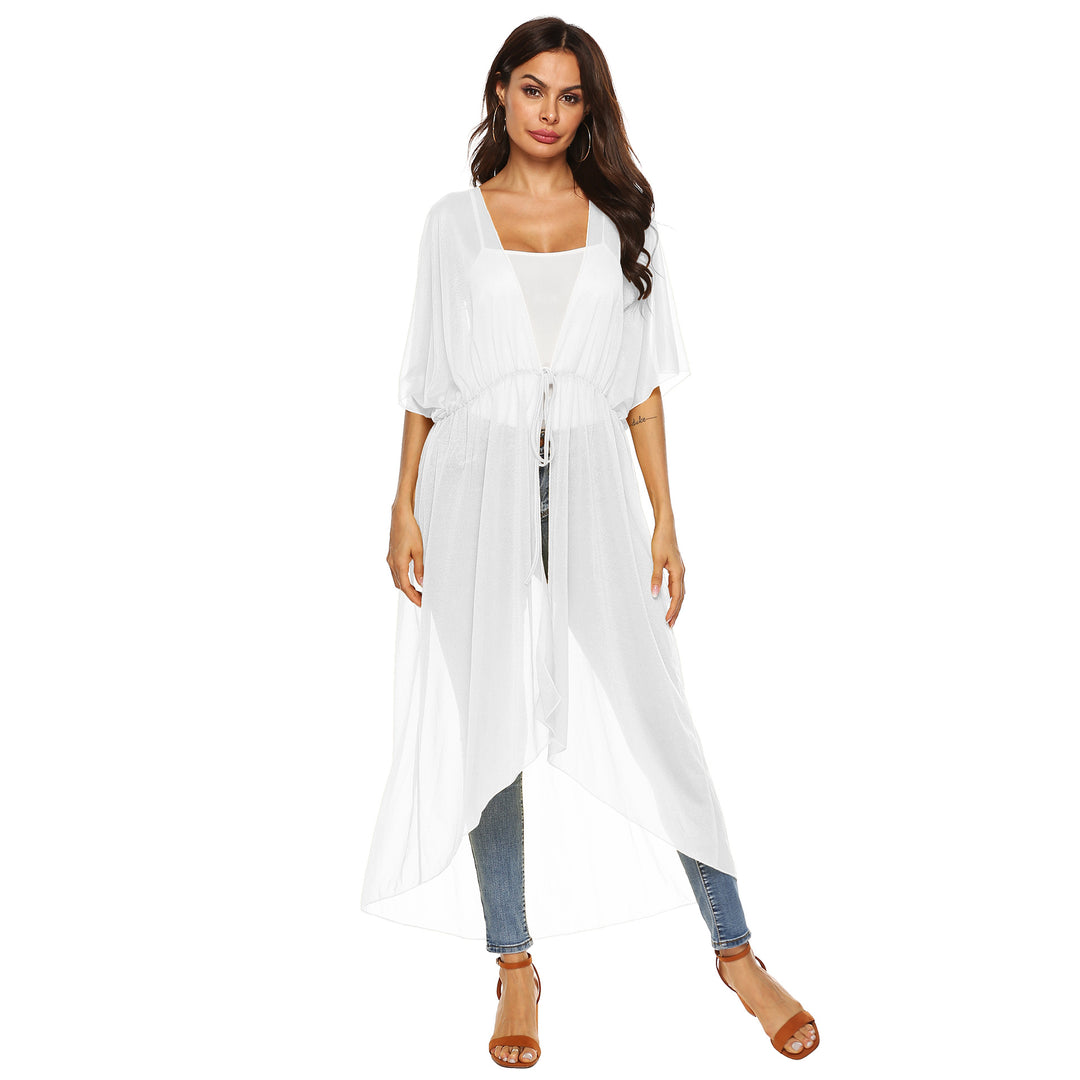 Dame elegant, gennemsigtig strandkimono Skovae