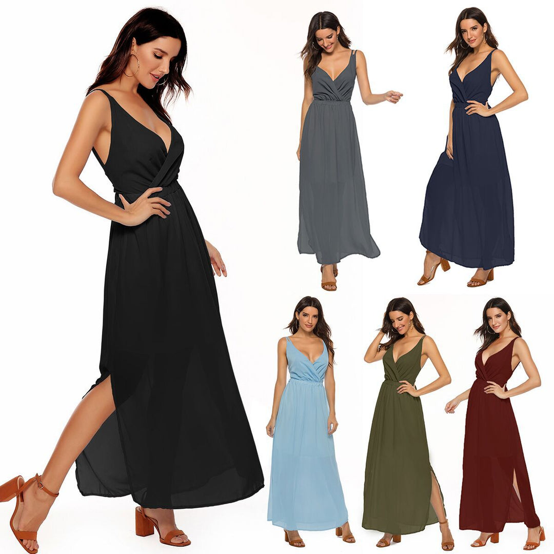 Dame Elegant Maxi Kjole Stilla