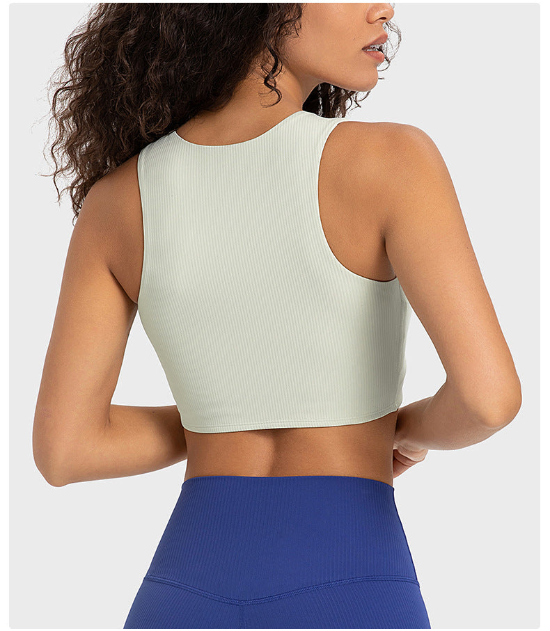 Stilla | Rib Turtleneck Sports Bra Høj Styrke, Stødabsorberende, Øvre Støtte