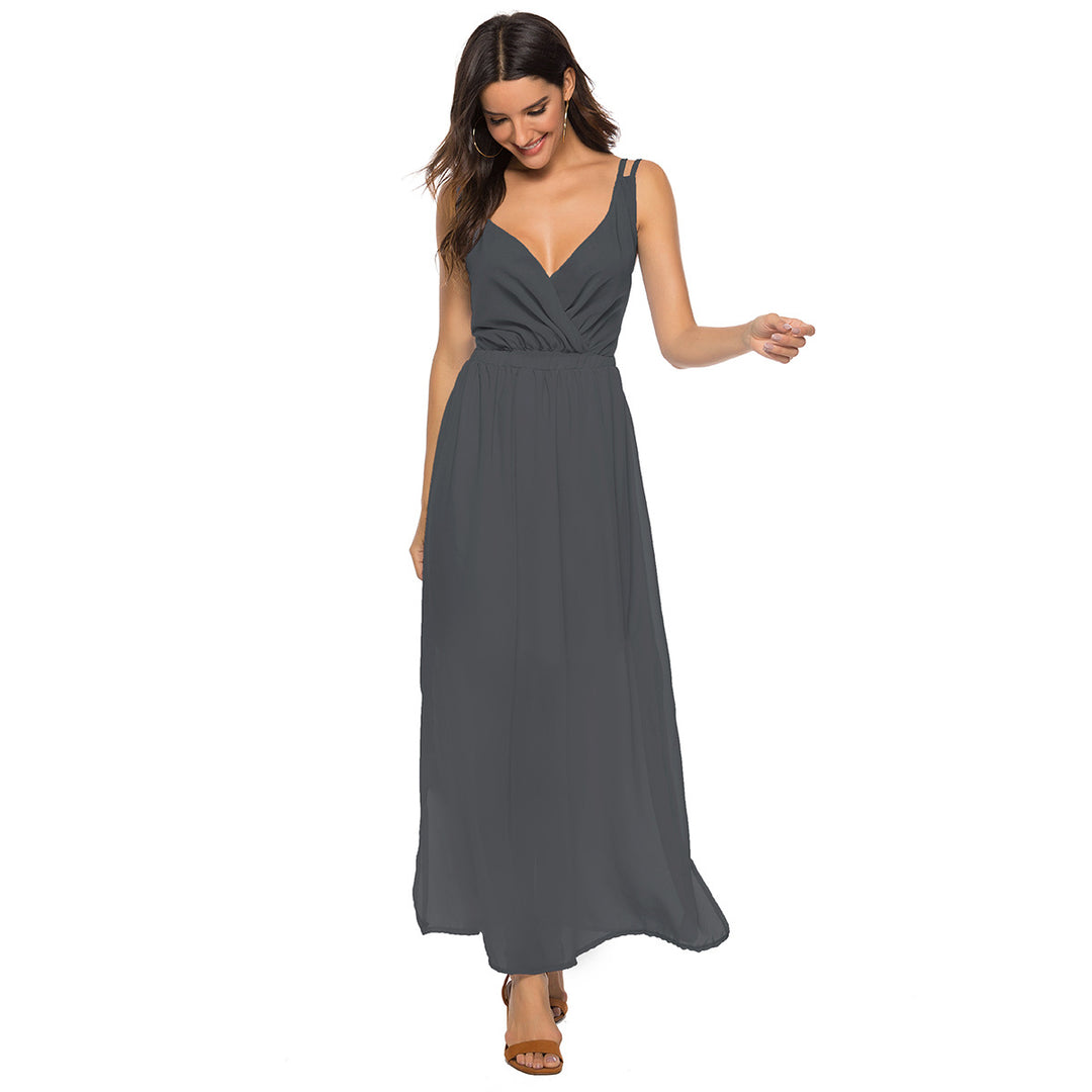 Dame Elegant Maxi Kjole Stilla