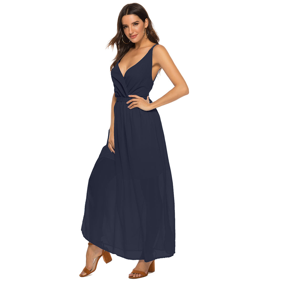 Dame Elegant Maxi Kjole Stilla