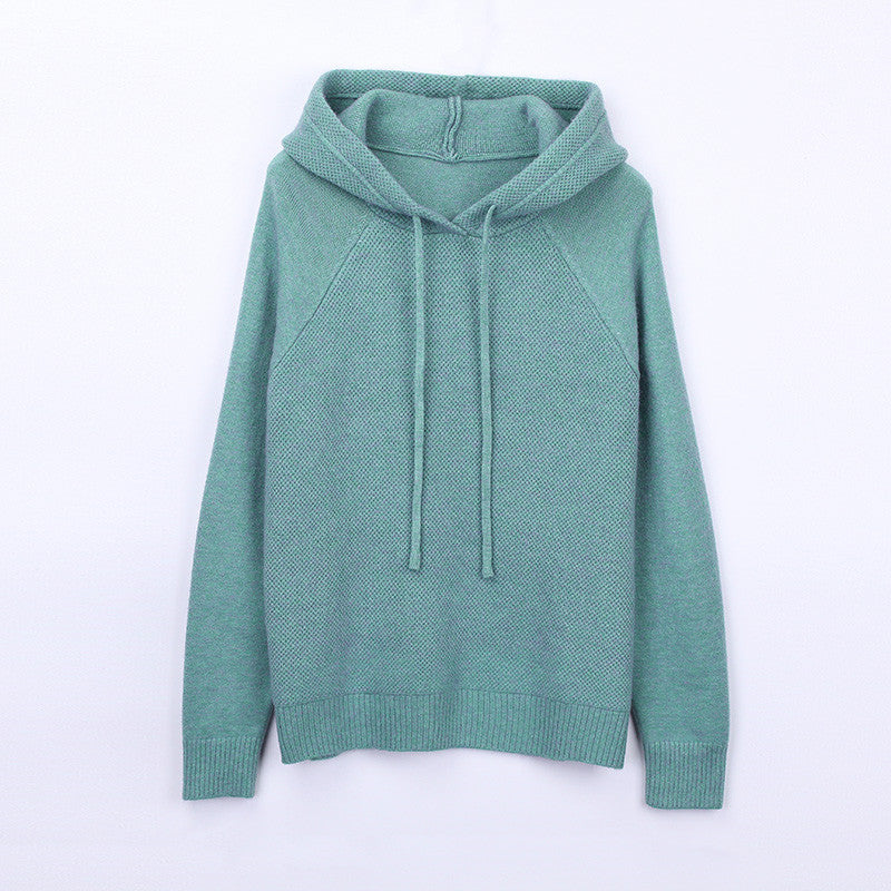 Femme Cozy Strik Hoodie Pullover Stilla