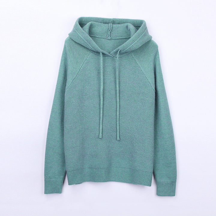 Femme Cozy Strik Hoodie Pullover Stilla