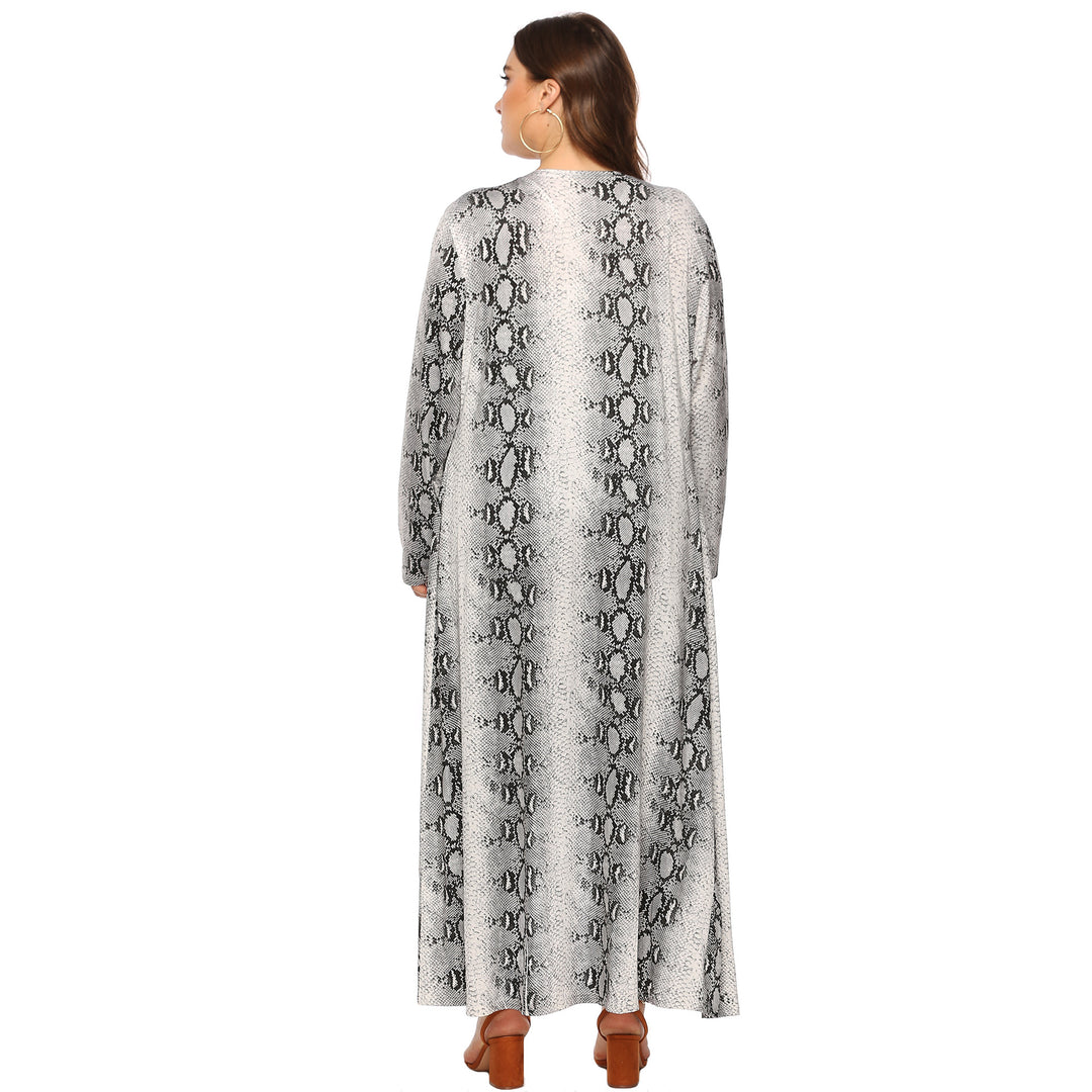 Dame elegant lang Kimono med slangemotiv Skovae