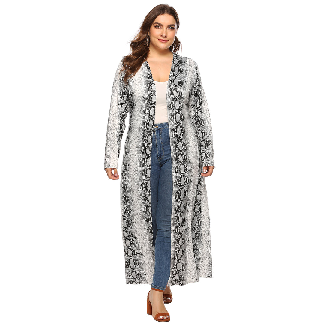 Dame elegant lang Kimono med slangemotiv Skovae