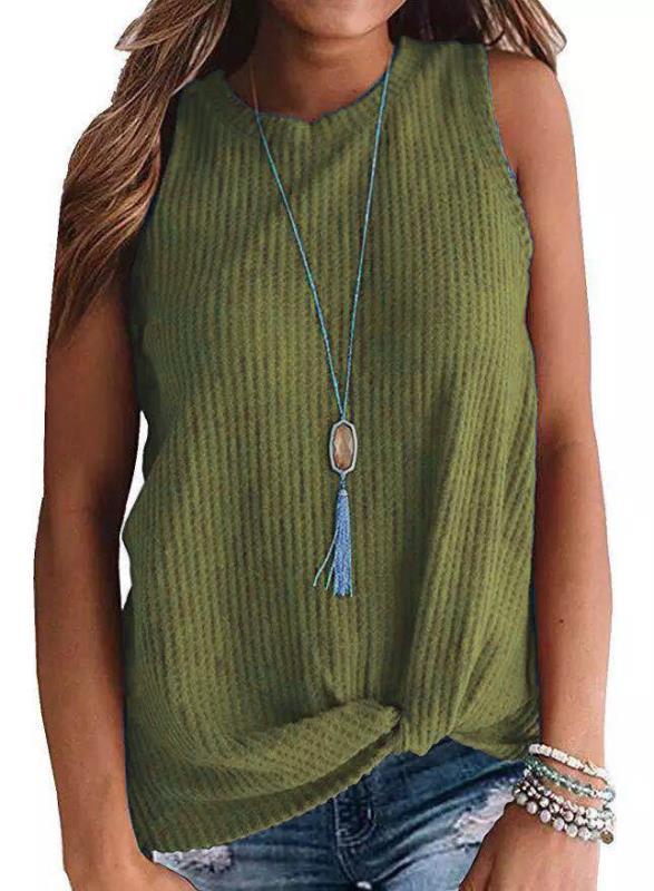 Dame ærmeløs Tanktop med struktureret tekstur og modeknoten Stilla