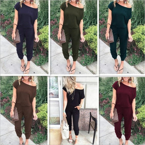 Damer casual one-piece med off-shoulder design Stilla