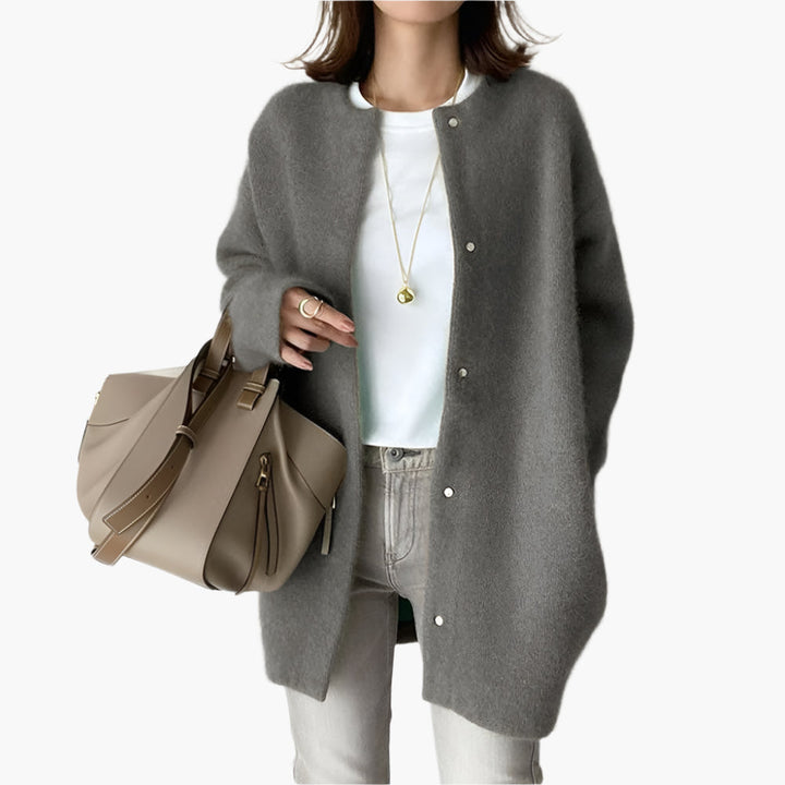 Stilla | Strikjakke I Oversize-Look - Moderigtig Casual Cardigan til Hverdag Og Kontor