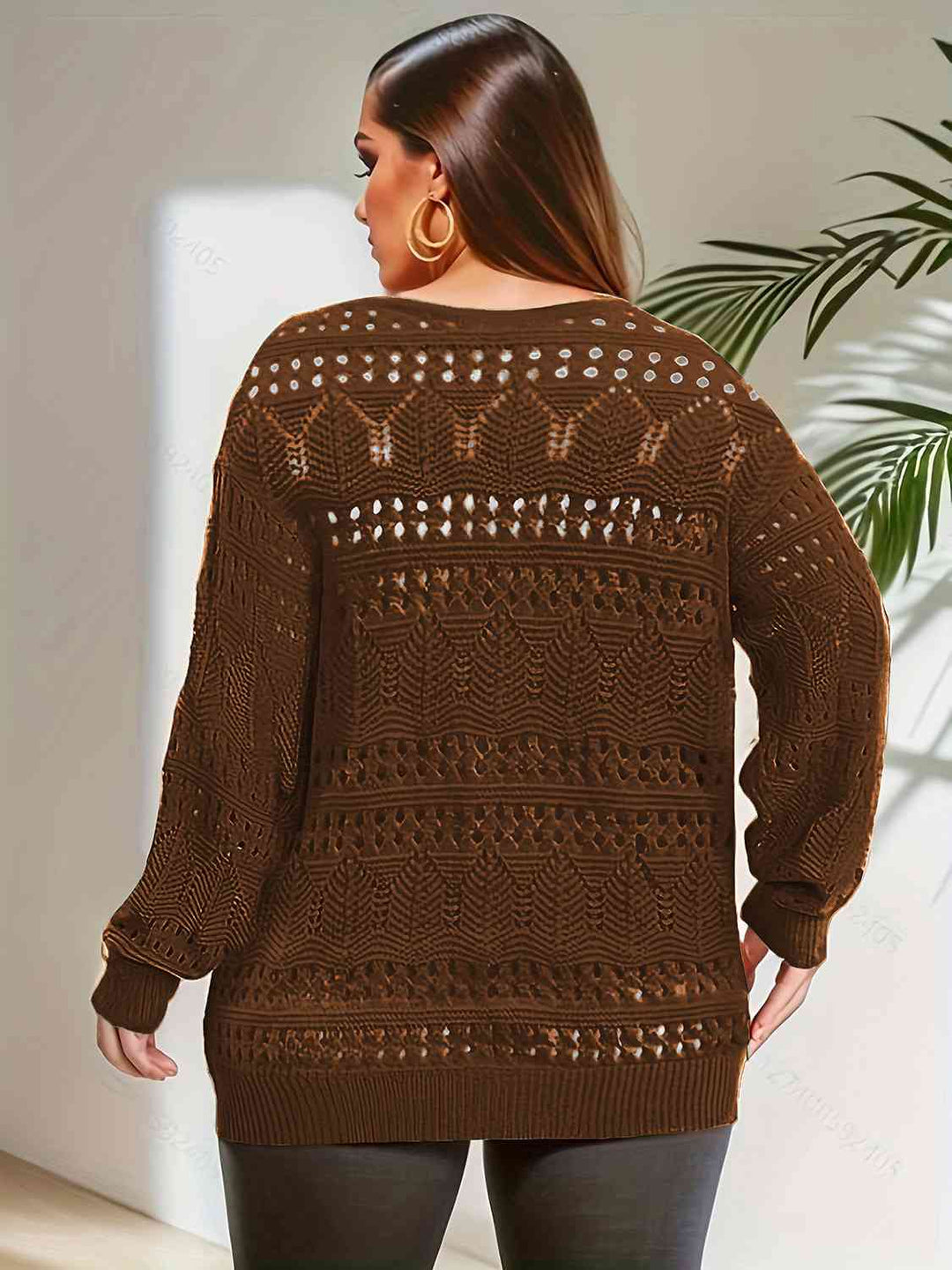 Stilla | Størrelse Åbenarbejdet Udsnit Langærmet Sweater