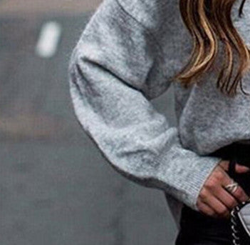 Dame afslappet sweater med ballonformede ærmer og elegant snit Stilla