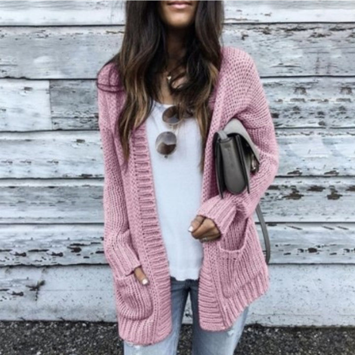 Kvinders Chunky Knit Cardigan Stilla