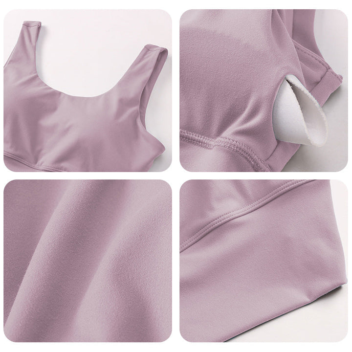 Stilla | Sided Nude Feel Yoga Bra Hudvenlig Løbe Fitness Vest Til Kvinder Med Brystindlæg