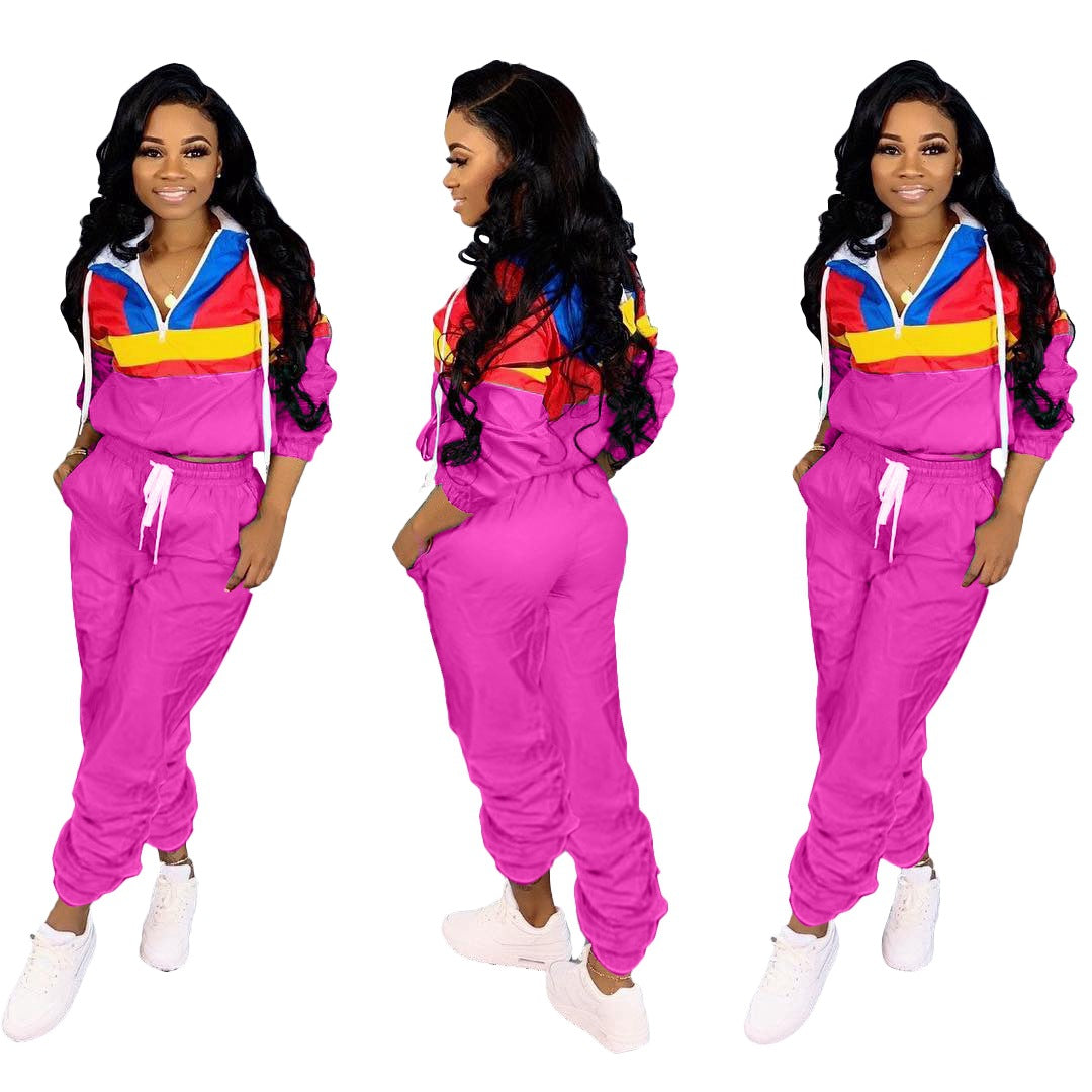 Dame Sporty fritidsdragt med modefarveblokke Stilla