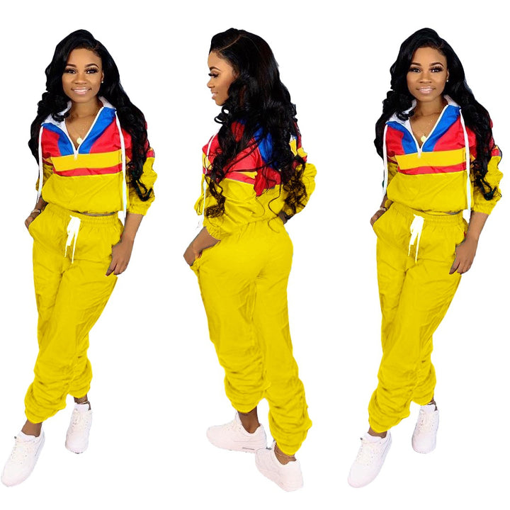 Dame Sporty fritidsdragt med modefarveblokke Stilla