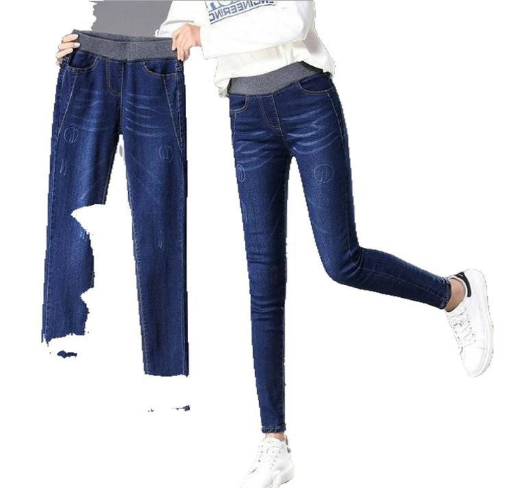Kvinders skinny jeans med højt komfortliv Stilla