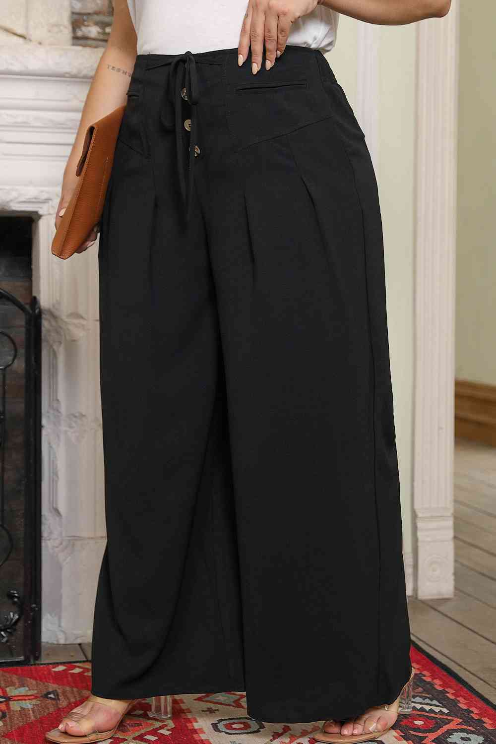 Stilla | Størrelse Tied Wide Leg Lange Bukser