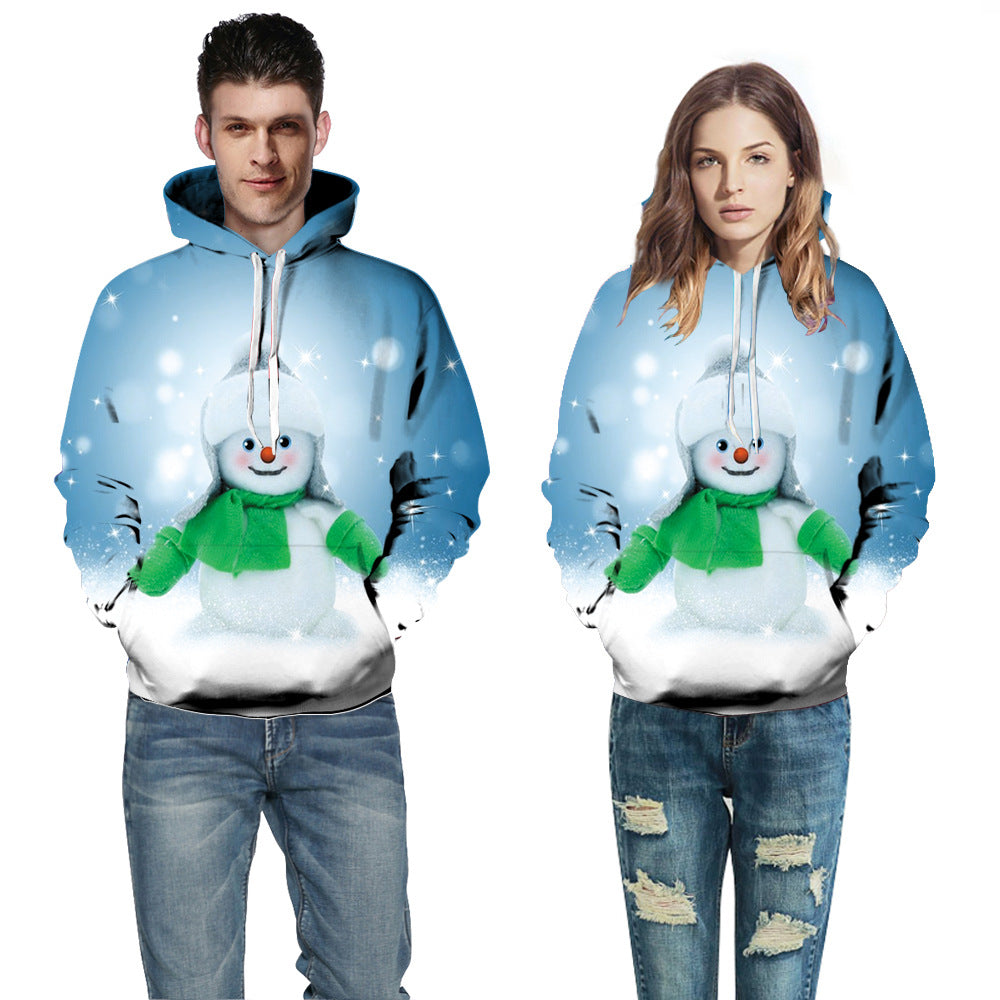 Herrem Hoodie med kreativt juletmotiv og behagelig pasform Stilla