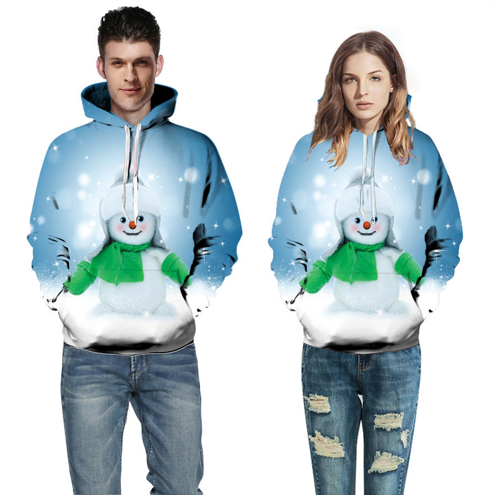 Herrem Hoodie med kreativt juletmotiv og behagelig pasform Stilla