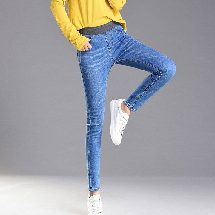 Kvinders skinny jeans med højt komfortliv Stilla